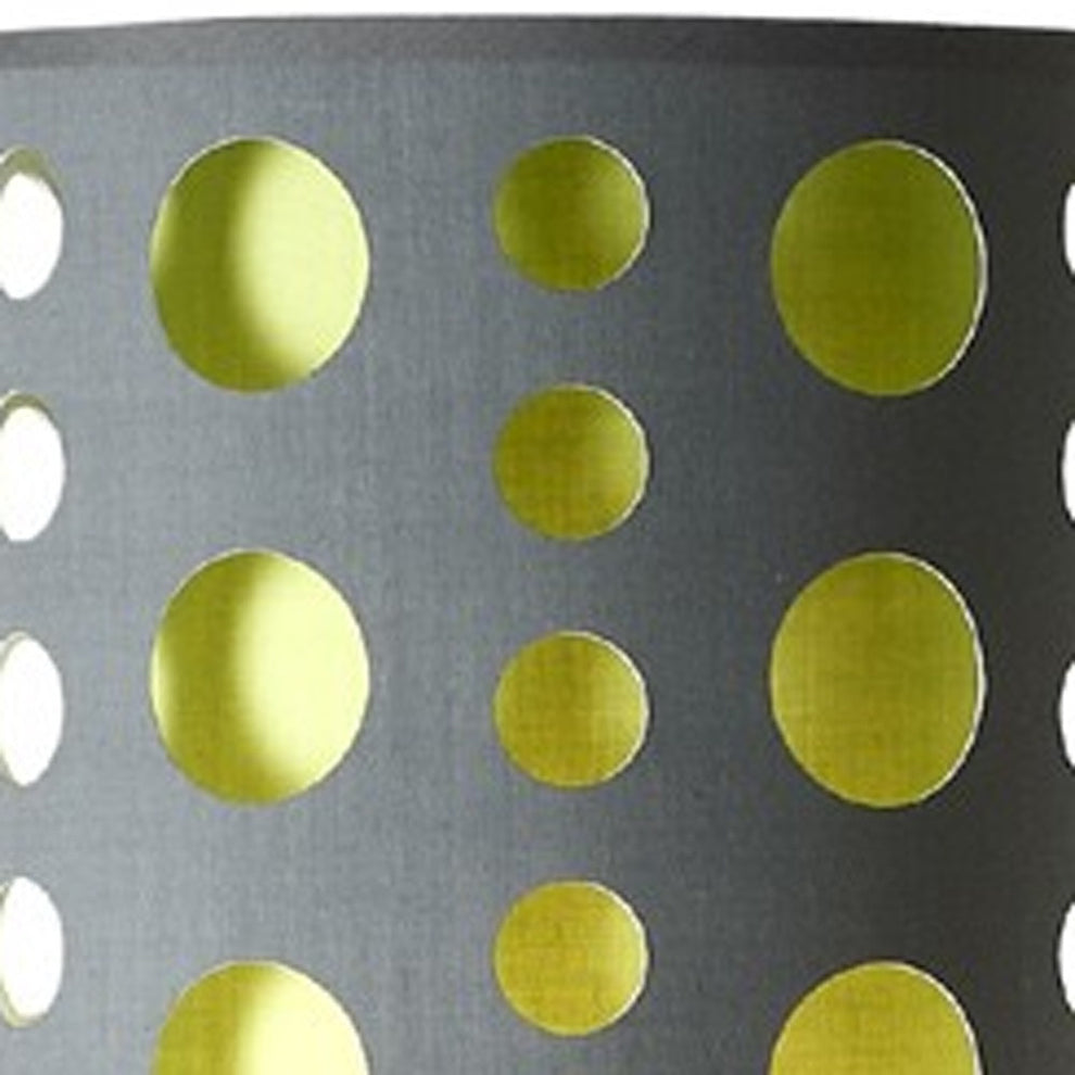 66" Steel Novelty Floor Lamp With Black And Green Drum Shade By Homeroots | Floor Lamps | Modishstore - 22