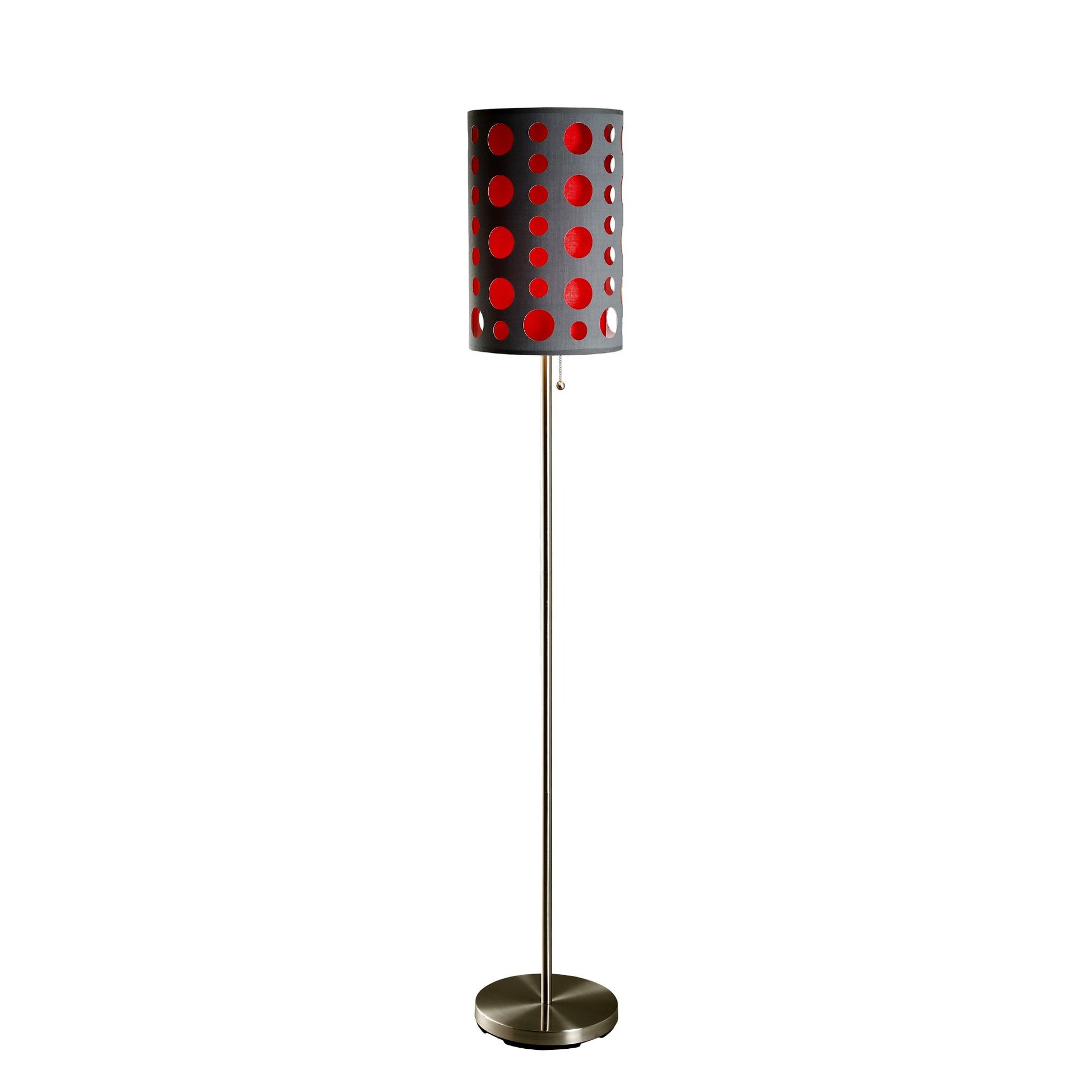 66" Steel Novelty Floor Lamp With Black And Green Drum Shade By Homeroots | Floor Lamps | Modishstore - 26
