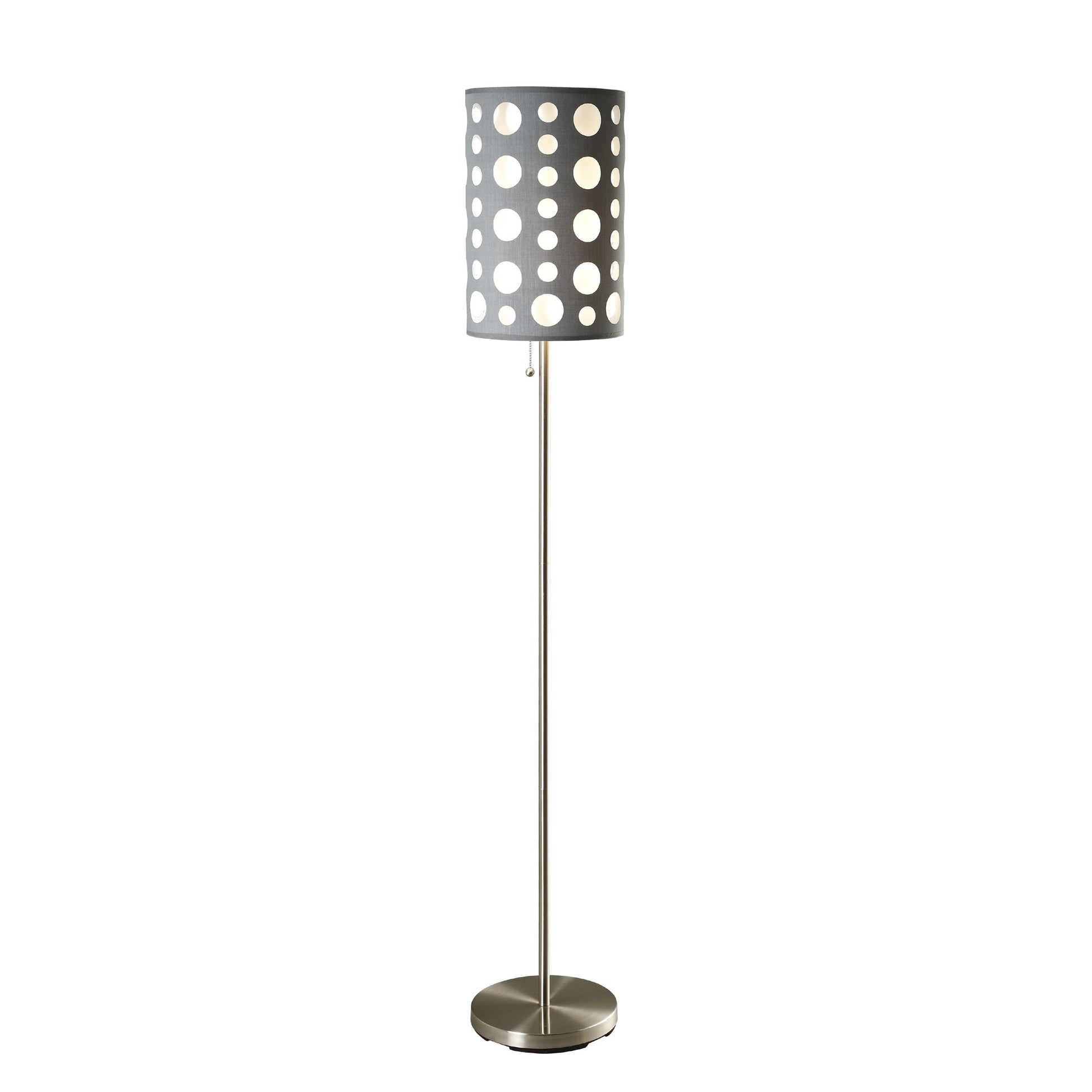 66" Steel Novelty Floor Lamp With Black And Green Drum Shade By Homeroots | Floor Lamps | Modishstore - 30