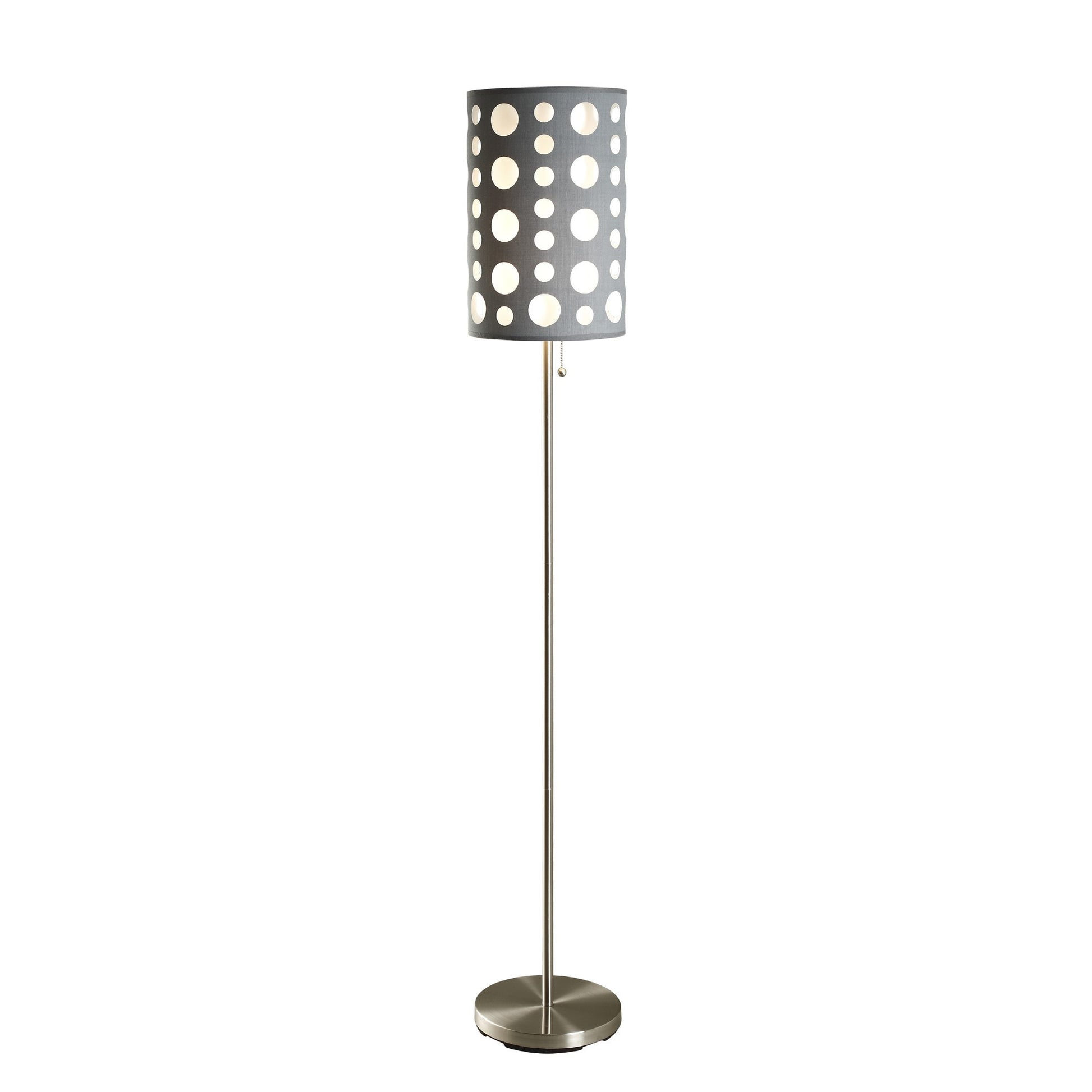 66" Steel Novelty Floor Lamp With Black And Green Drum Shade By Homeroots | Floor Lamps | Modishstore - 32