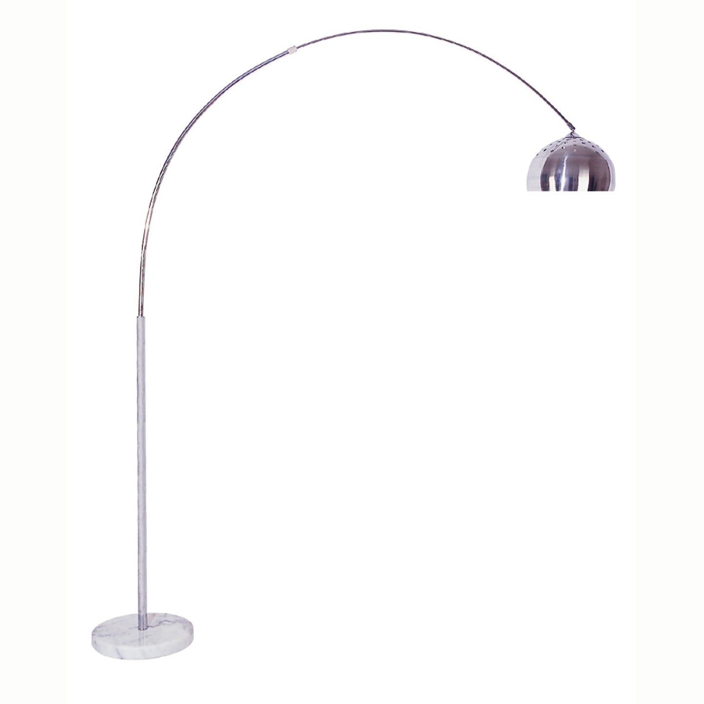 Silver Metal Arched Floor Lamp By Homeroots | Floor Lamps | Modishstore