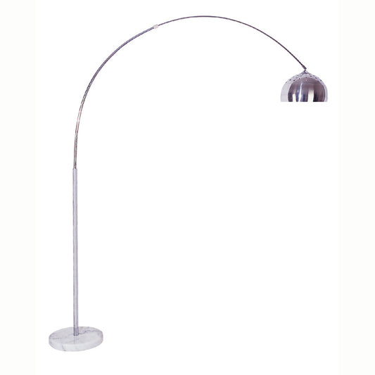 Silver Metal Arched Floor Lamp By Homeroots | Floor Lamps | Modishstore