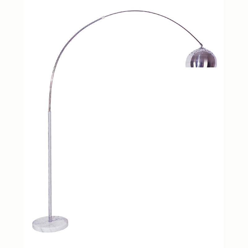 Silver Metal Arched Floor Lamp By Homeroots | Floor Lamps | Modishstore