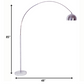 Silver Metal Arched Floor Lamp By Homeroots