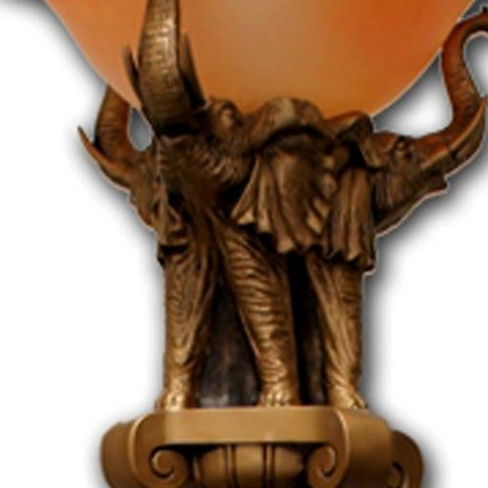 Pillar Table Lamp with Elephant Details By Homeroots | Floor Lamps | Modishstore - 4