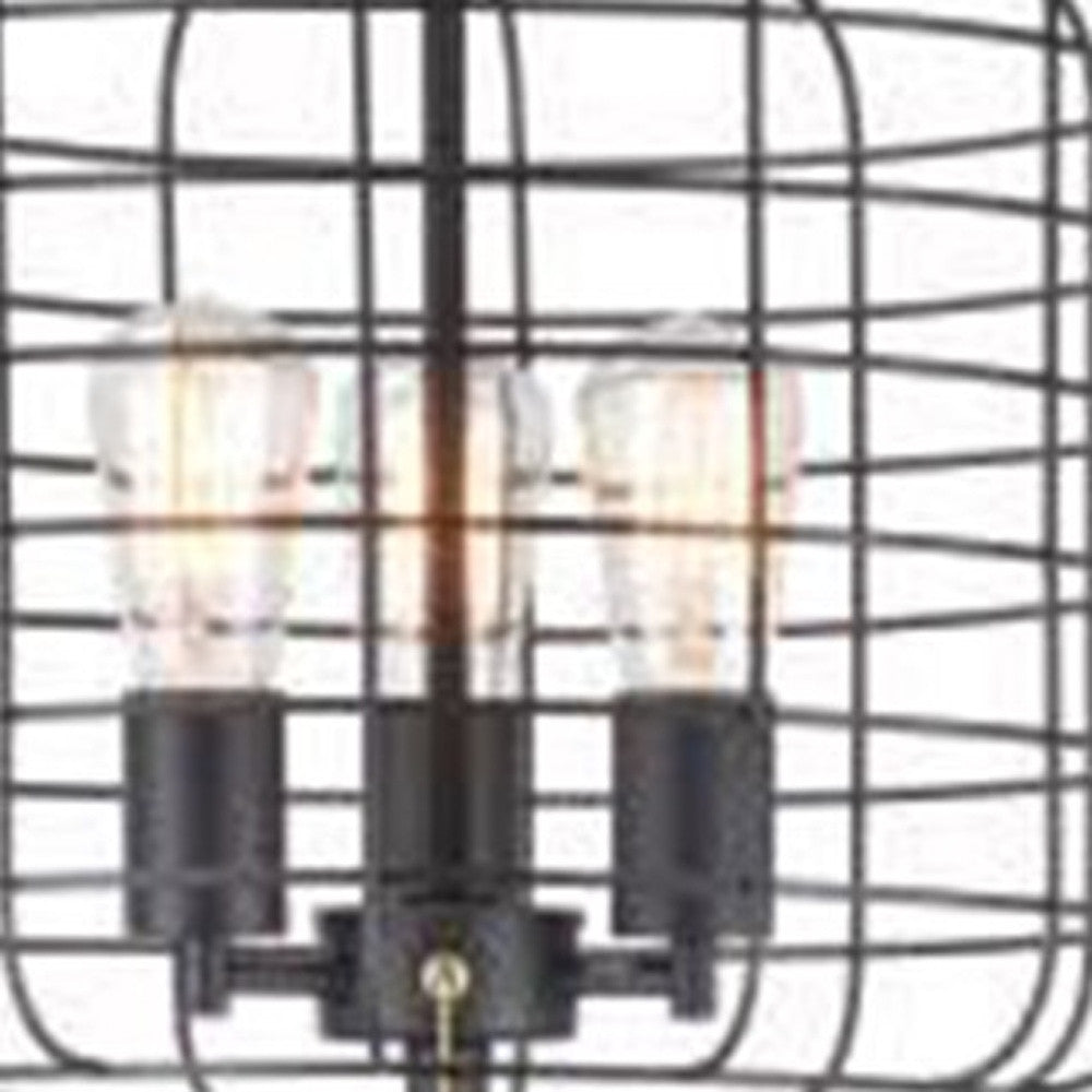 63" Black Three Lights Novelty Floor Lamp With Black Novelty Shade By Homeroots | Floor Lamps | Modishstore - 5