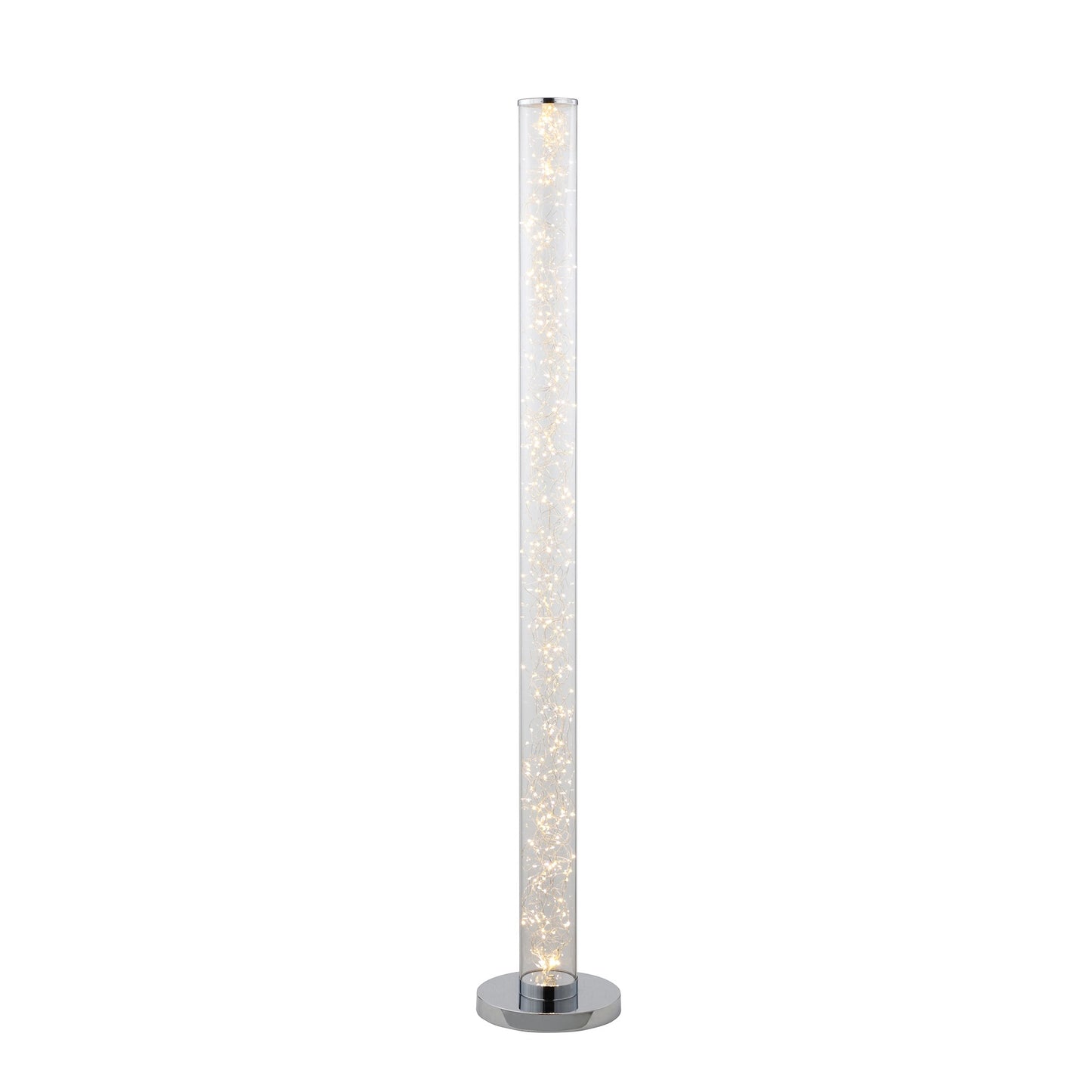 49" Steel LED Column Floor Lamp With Clear Drum Shade By Homeroots - 431803 | Floor Lamps | Modishstore - 2