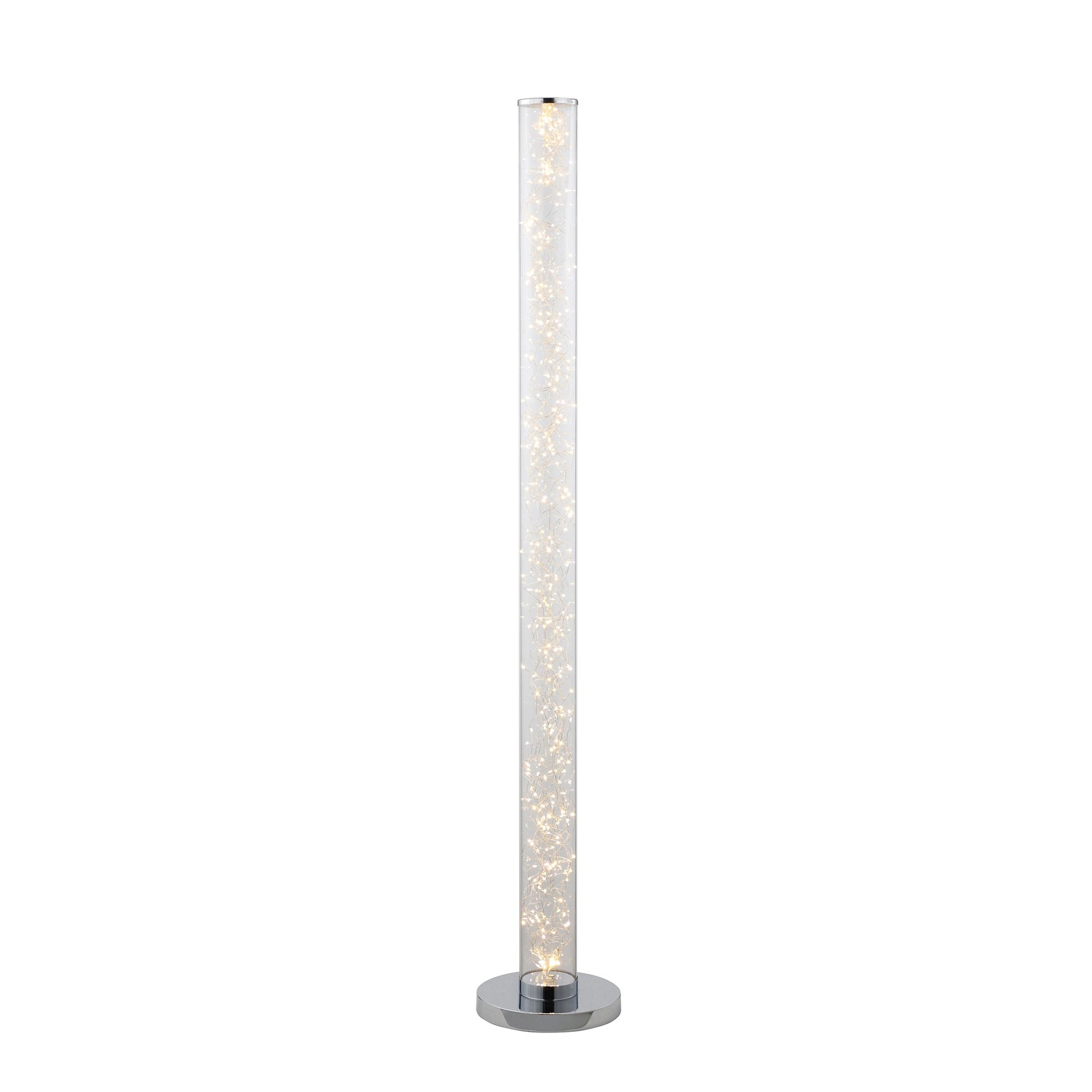 49" Steel LED Column Floor Lamp With Clear Drum Shade By Homeroots - 431803 | Floor Lamps | Modishstore - 2