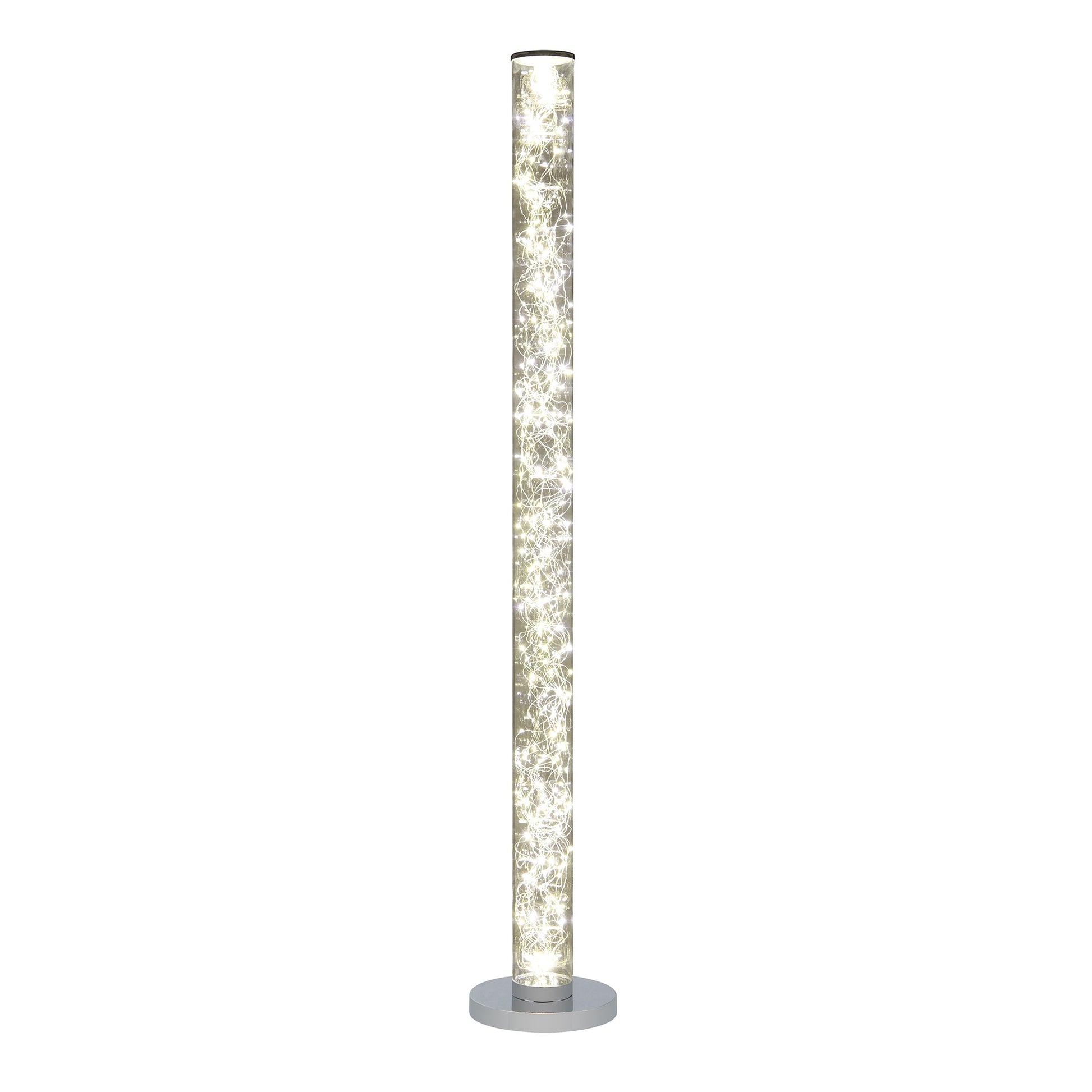 49" Steel LED Column Floor Lamp With Clear Drum Shade By Homeroots - 431803 | Floor Lamps | Modishstore - 3