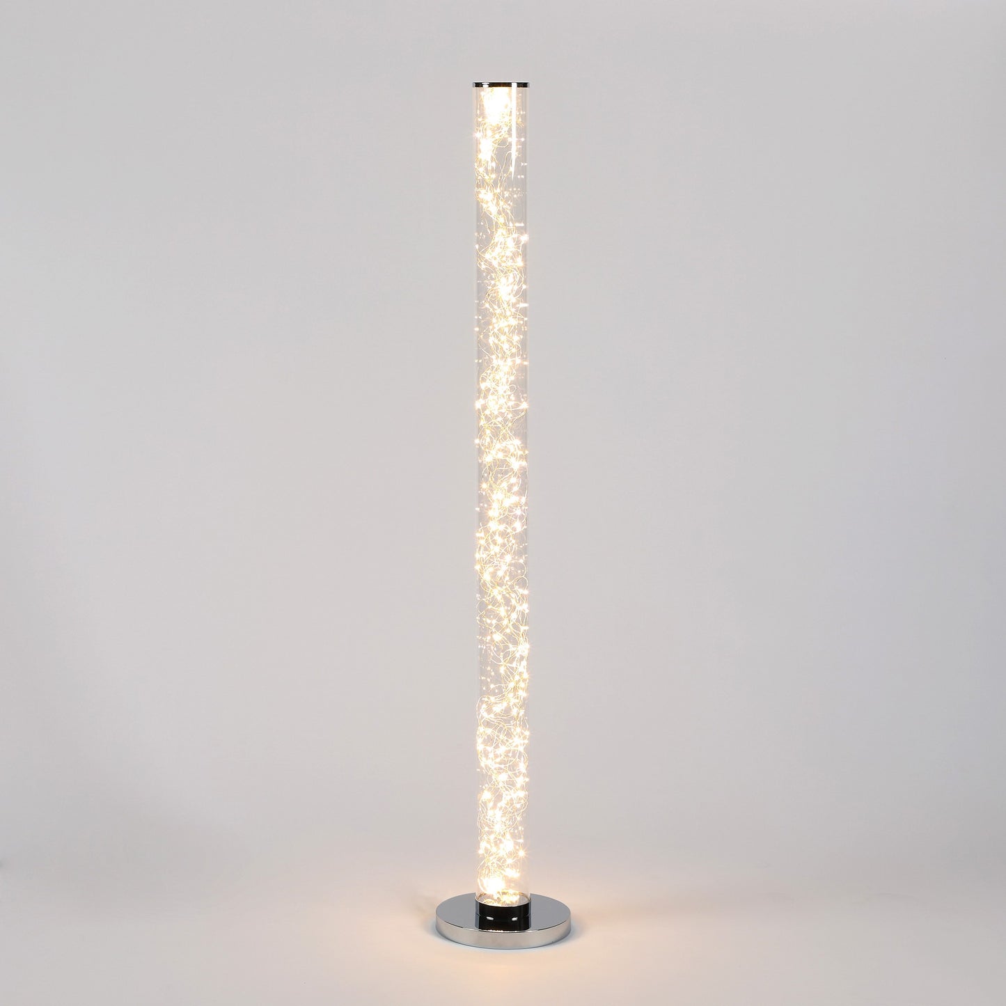 49" Steel LED Column Floor Lamp With Clear Drum Shade By Homeroots - 431803 | Floor Lamps | Modishstore - 4
