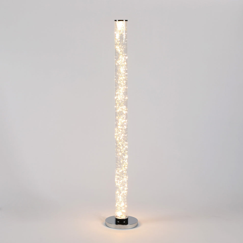 49" Steel LED Column Floor Lamp With Clear Drum Shade By Homeroots - 431803 | Floor Lamps | Modishstore - 4