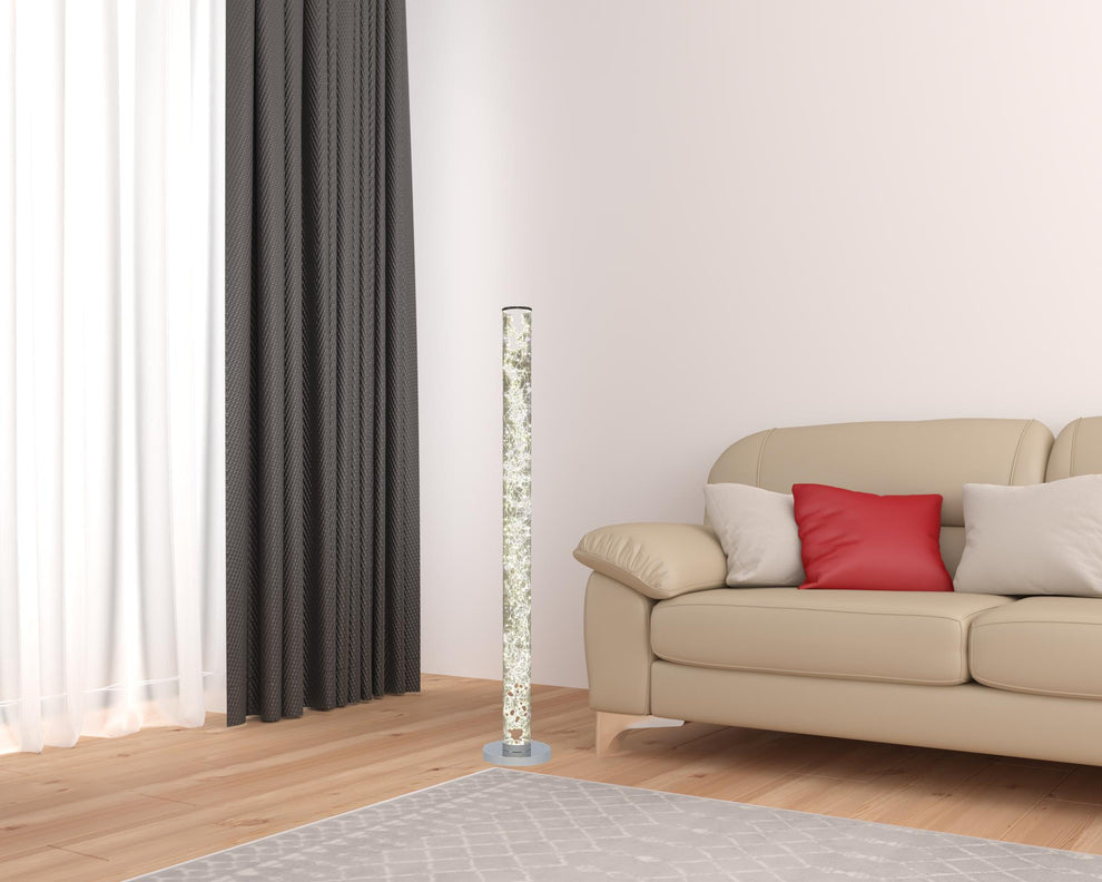 49" Steel LED Column Floor Lamp With Clear Drum Shade By Homeroots - 431803 | Floor Lamps | Modishstore - 6