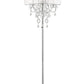 Glam Silver Faux Crystal Floor Lamp with See Thru Shade By Homeroots | Floor Lamps | Modishstore