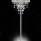 Glam Silver Faux Crystal Floor Lamp with See Thru Shade By Homeroots | Floor Lamps | Modishstore - 2