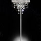 Glam Silver Faux Crystal Floor Lamp with See Thru Shade By Homeroots | Floor Lamps | Modishstore