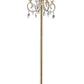 Stunning Brass Gold Finish Floor Lamp with Crystal Accents By Homeroots | Floor Lamps | Modishstore