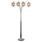 Four Light Floor Lamp with Crystal Accents By Homeroots
