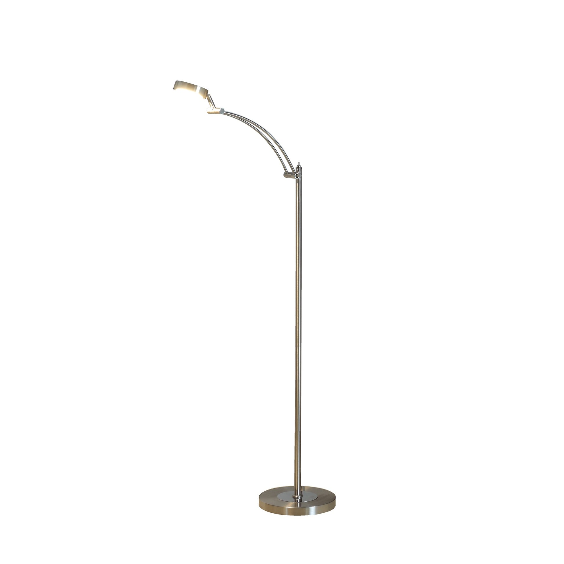 54" Nickel Adjustable LED Task Floor Lamp By Homeroots | Floor Lamps | Modishstore - 2