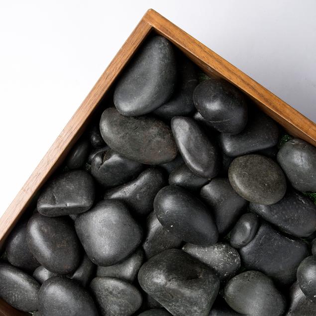 Rocks 1" black polished S/2 By Gold Leaf Design Group | Minerals and Stones | Modishstore