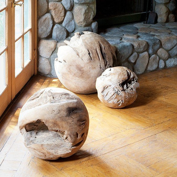 Garden Age Supply Habini Teak Balls- polished | Home Accents | Modishstore