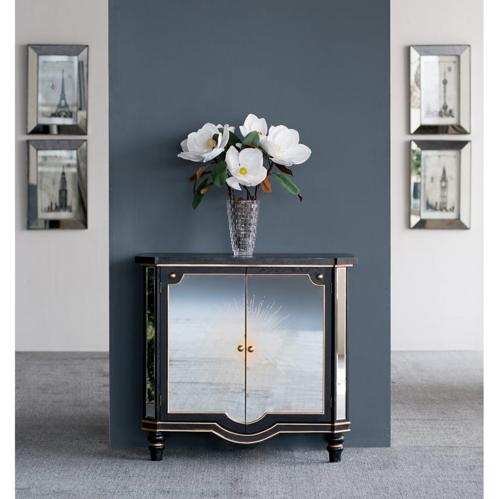 A&B Home Cabinet With Mirrored Panels | Cabinets | Modishstore - 2