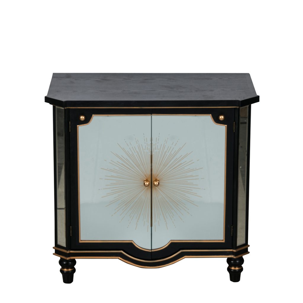 A&B Home Cabinet With Mirrored Panels | Cabinets | Modishstore