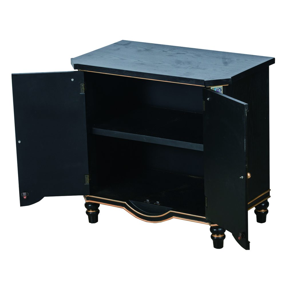 A&B Home Cabinet With Mirrored Panels | Cabinets | Modishstore - 4