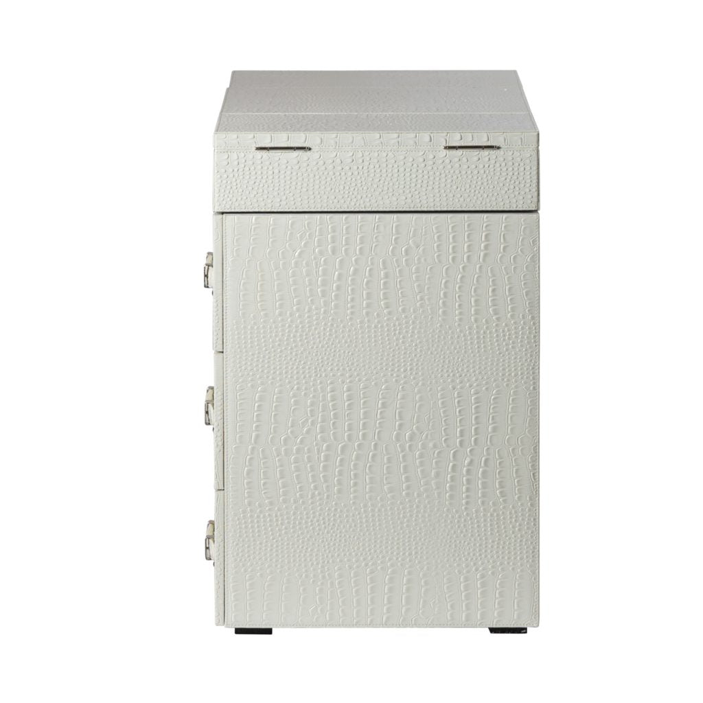 A&B Home White Dressing Table with Mobile Cabinet | Dressers | Modishstore - 10