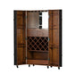 A&B Home Luxury Wine Cabinet on Wheels | Wine Racks | Modishstore - 5