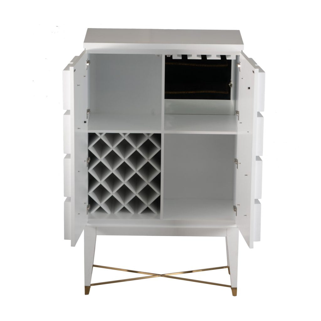 A&B Home Cream and White Traditional Wine Cabinet | Cabinets | Modishstore - 7