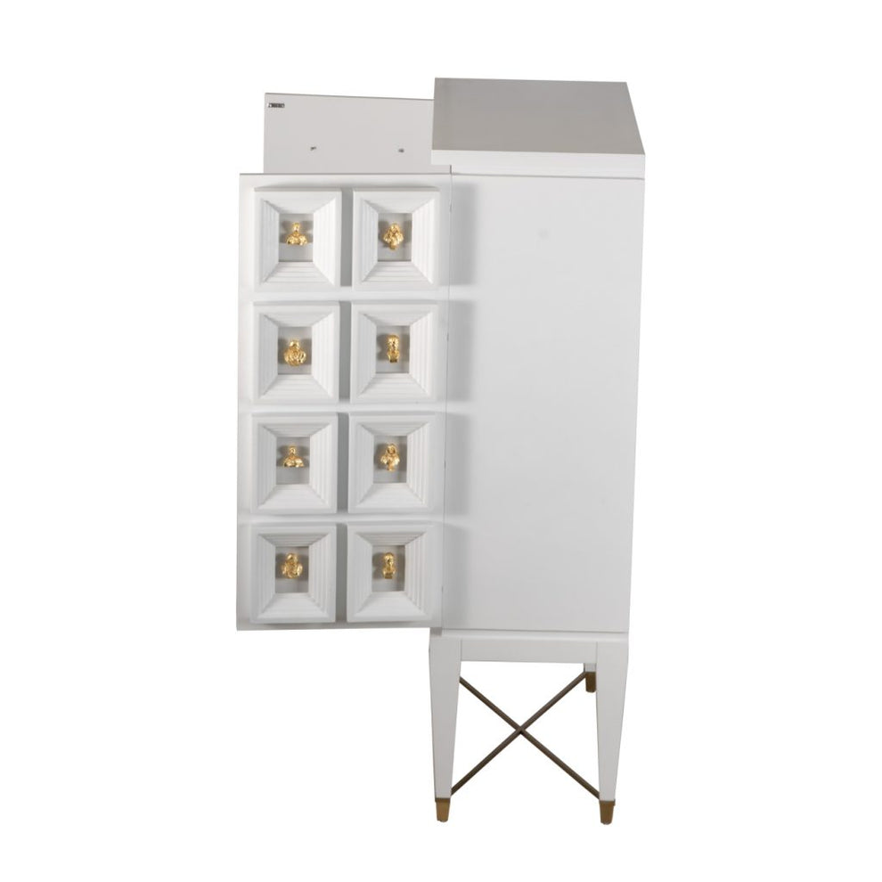 A&B Home Cream and White Traditional Wine Cabinet | Cabinets | Modishstore - 4