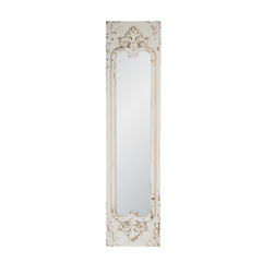 A&B Home Elegant Distressed White Finish Mirror