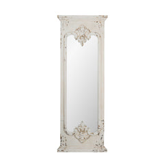A&B Home Distressed White Mirror