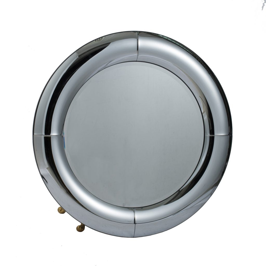 A&B Home Silver Curved Wall Mirror | Mirrors | Modishstore