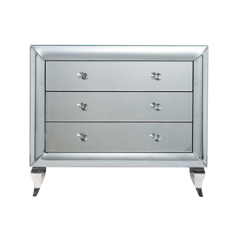 A&B Home Silver Curved Chest | Drawers | Modishstore