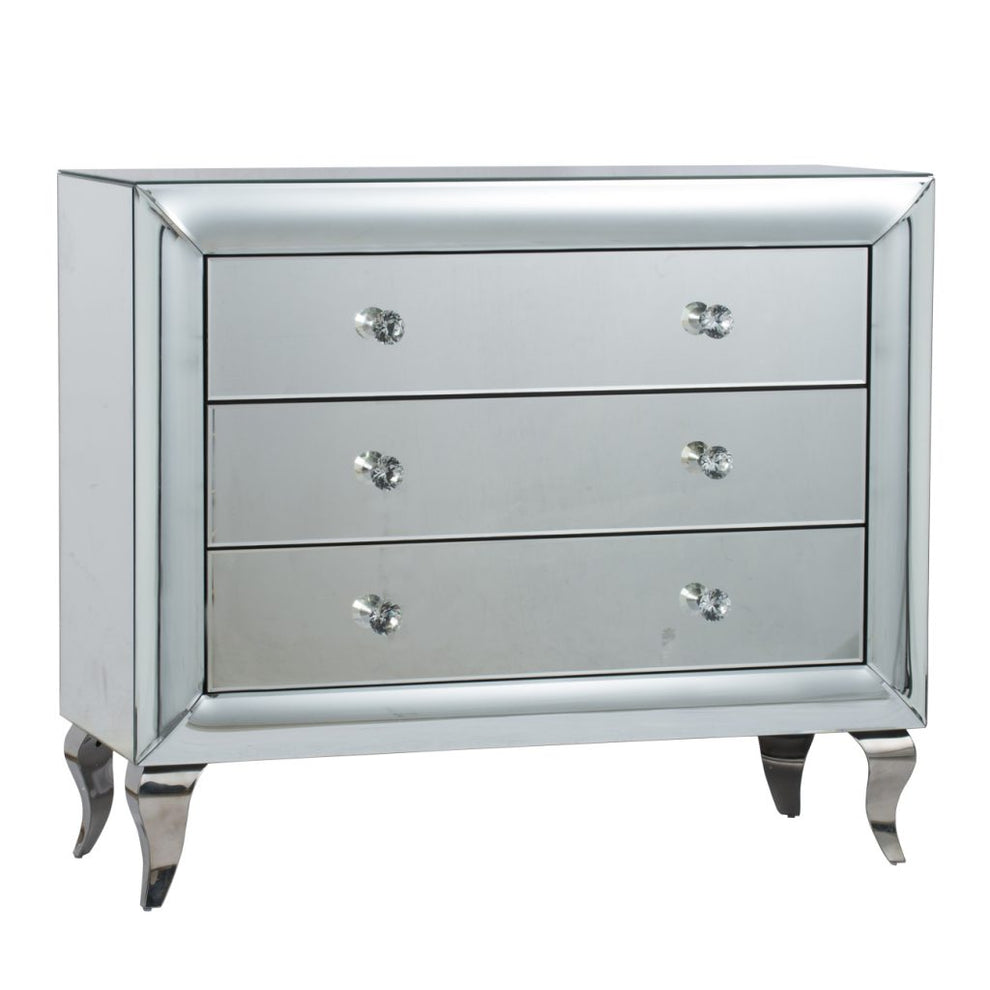 A&B Home Silver Curved Chest | Drawers | Modishstore - 2