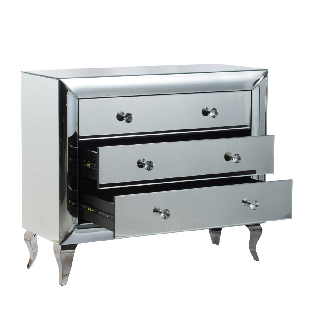 A&B Home Silver Curved Chest | Drawers | Modishstore - 3