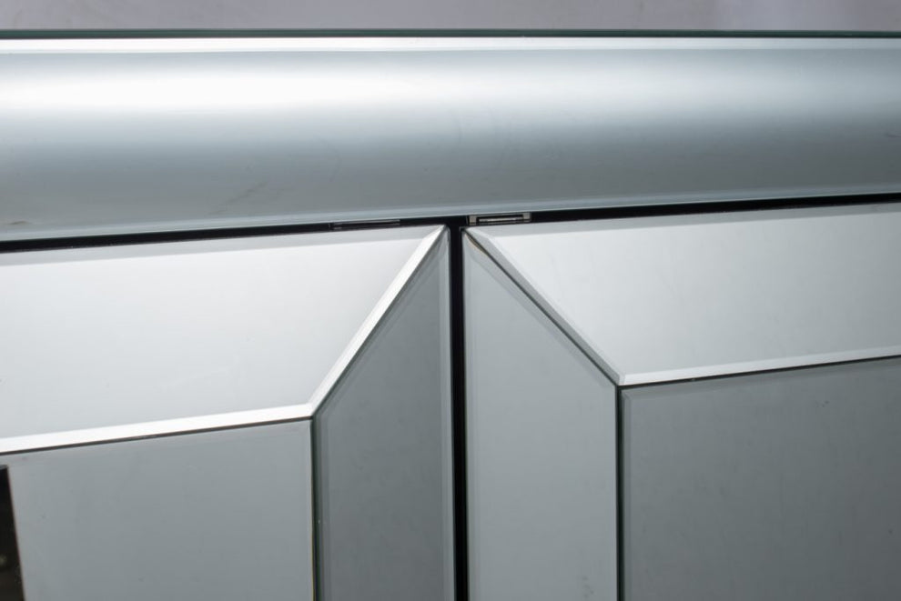 A&B Home Vintage Silver Curved Cabinet | Cabinets | Modishstore - 5