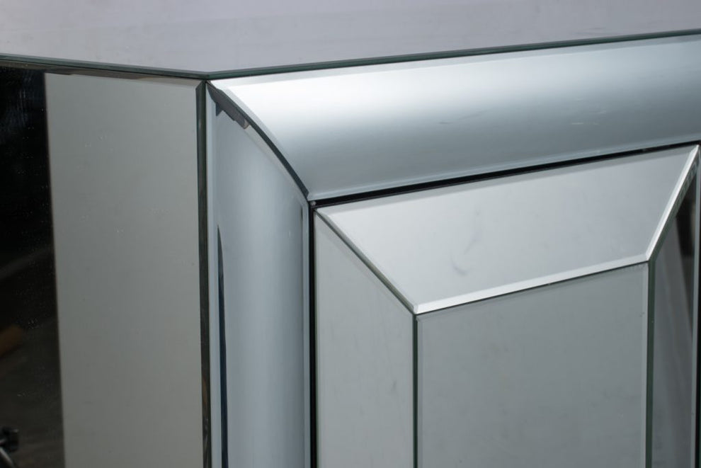 A&B Home Vintage Silver Curved Cabinet | Cabinets | Modishstore - 4
