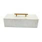 A&B Home White Marble Box With Brass Handle | Decorative Boxes | Modishstore