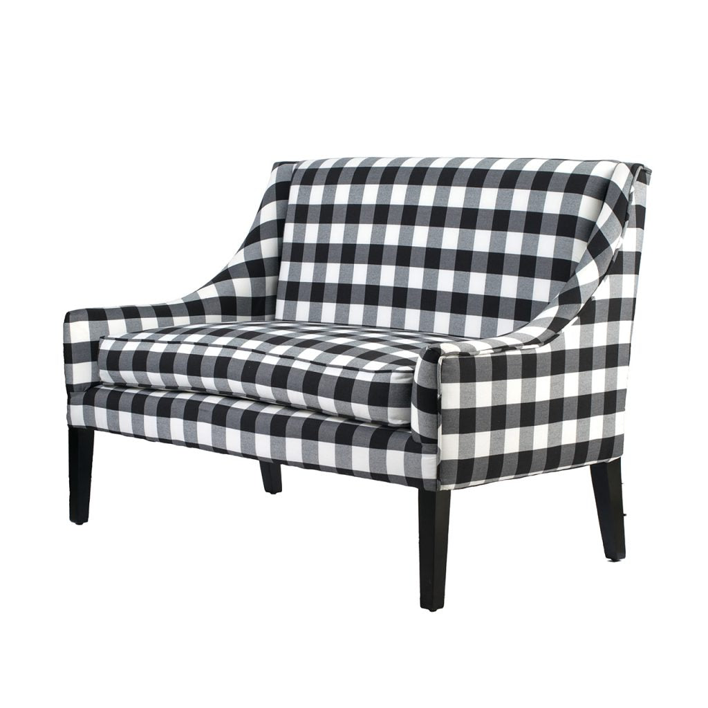A&B Home Classic Gingham Plaid Upholstery Settee | Sofas | Modishstore - 2