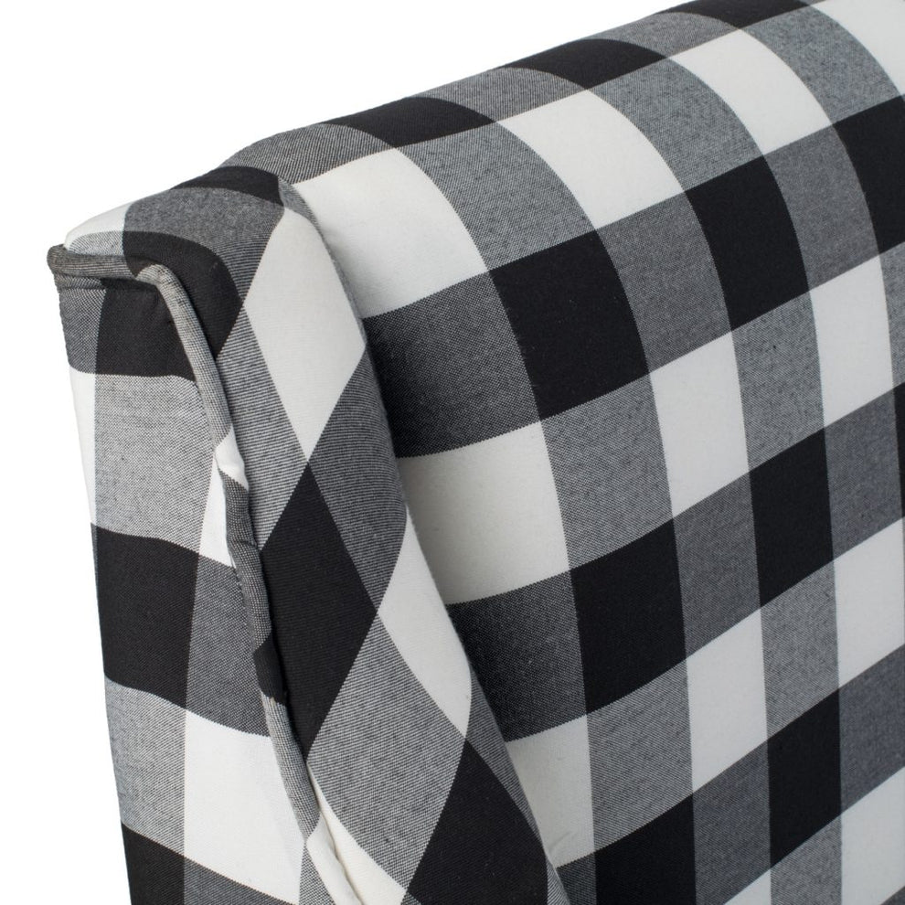 A&B Home Classic Gingham Plaid Upholstery Settee | Sofas | Modishstore - 5