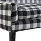 A&B Home Classic Gingham Plaid Upholstery Settee | Sofas | Modishstore - 4