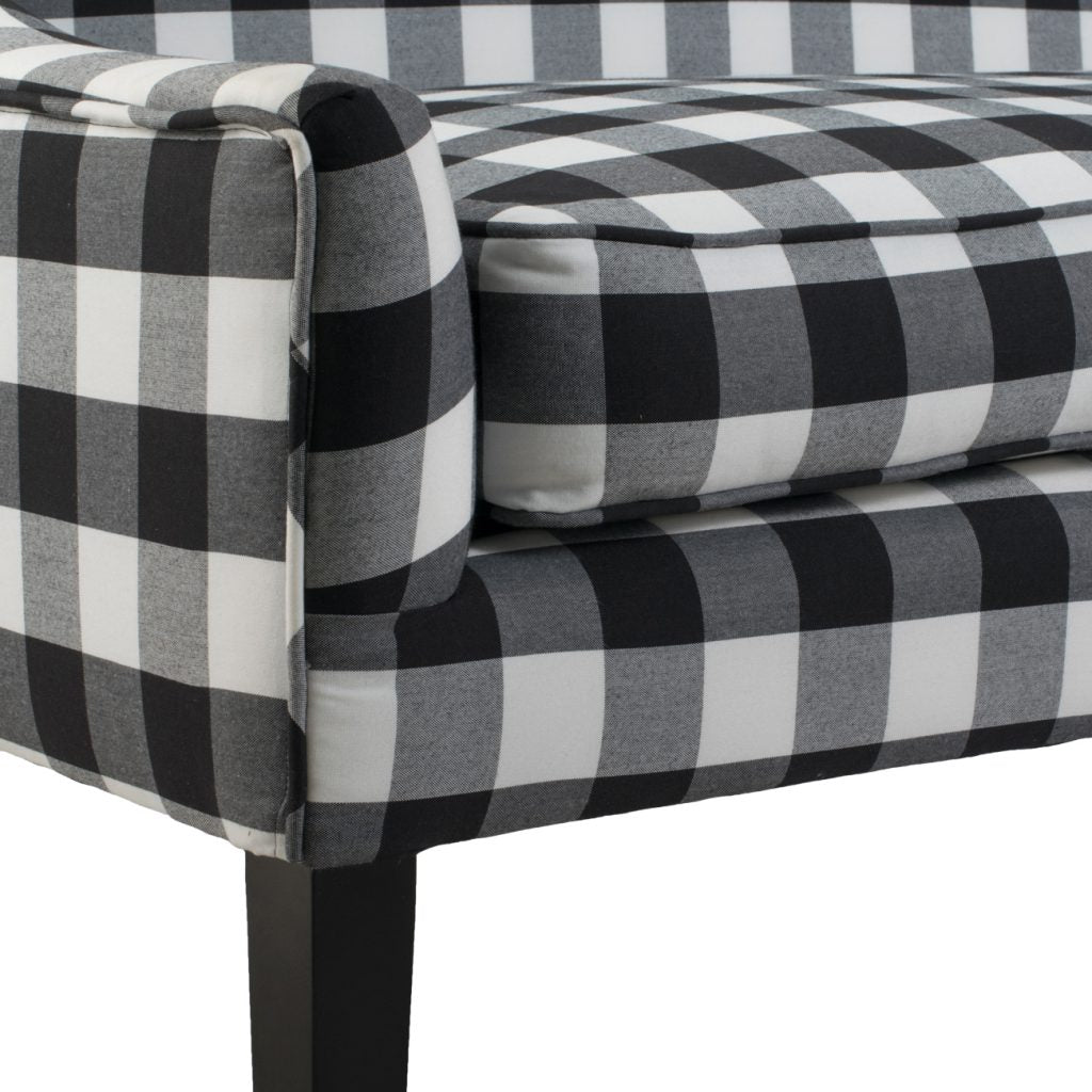 A&B Home Classic Gingham Plaid Upholstery Settee | Sofas | Modishstore - 4