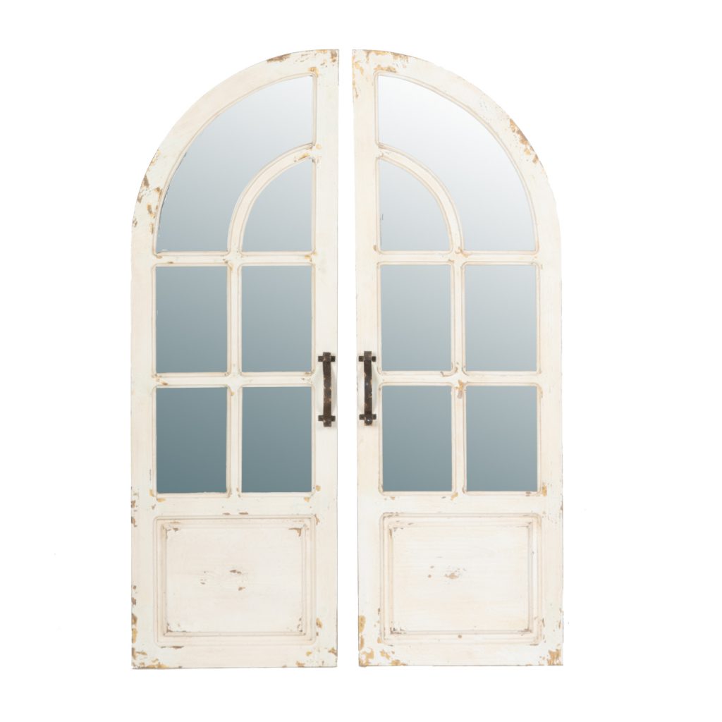 A&B Home Creamy Antique Mirror Set of 2 | Mirrors | Modishstore