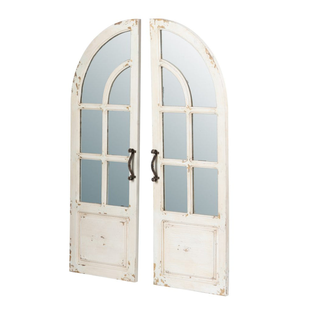 A&B Home Creamy Antique Mirror Set of 2 | Mirrors | Modishstore - 2