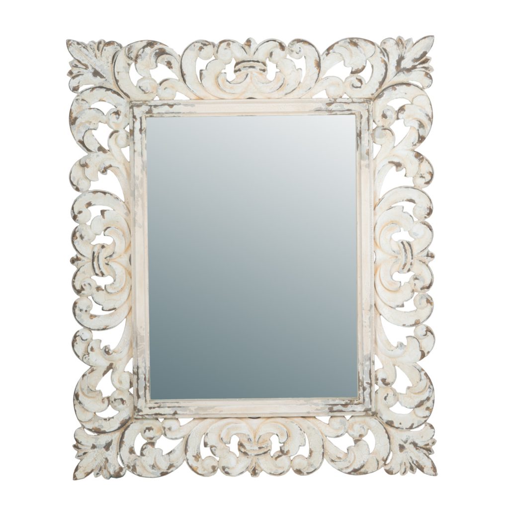 A&B Home Antique White Mirror | Mirrors | Modishstore