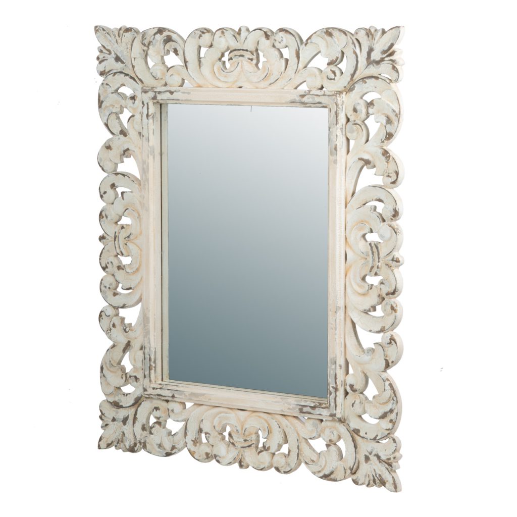 A&B Home Antique White Mirror | Mirrors | Modishstore - 2