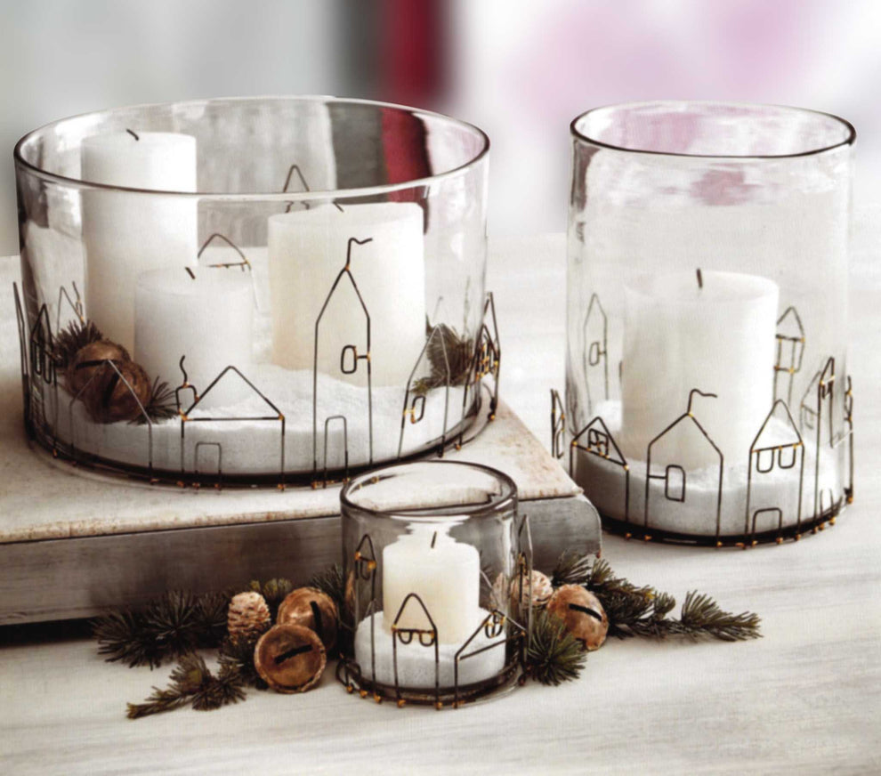 Roost Candlelit Village Hurricanes & Votive Holder-6