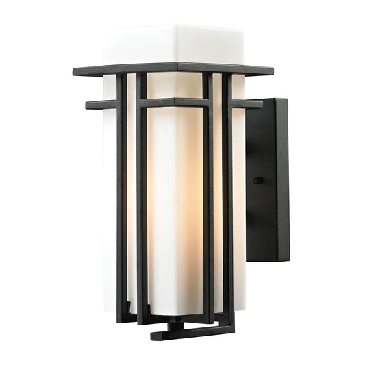 Croftwell 1-Light Outdoor Wall Lamp in Textured Matte Black ELK Lighting 45085/1 | Wall Lamps | Modishstore